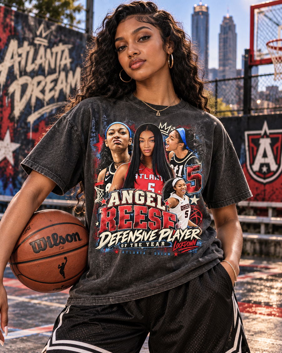 Angel Reese T-shirt | Defensive Player T-Shirt | WNBA DPOY | Atlanta Dream