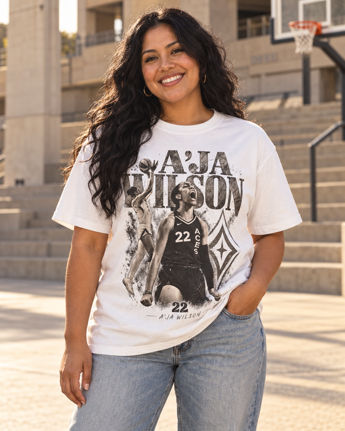Aja Wilson shirt | Las Vegas Aces — lifestyle mockup